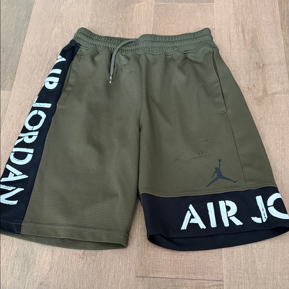 Jordan Men's Olive and Black Athletic Shorts